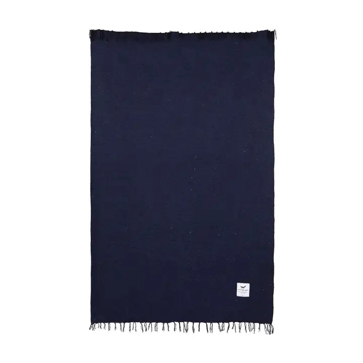 Handwoven Throw Blanket, Blue