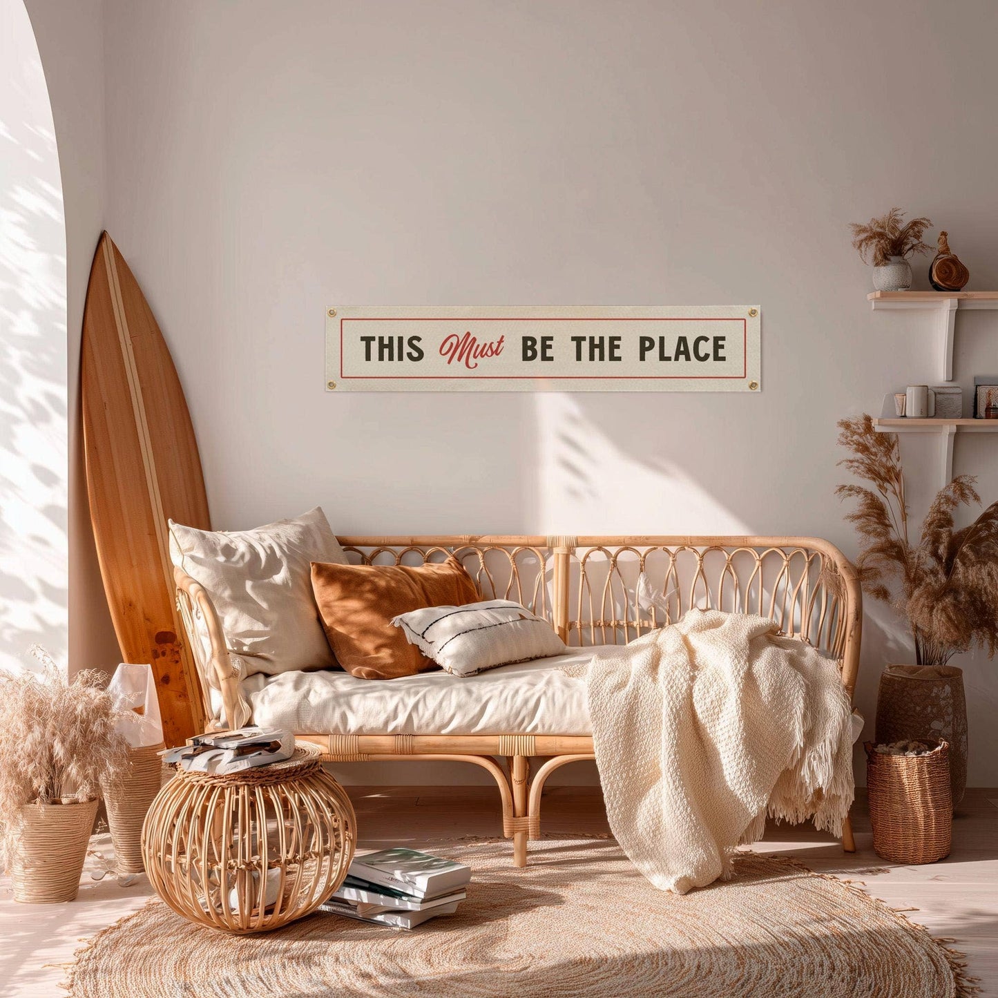 This Must Be The Place Felt Sign Banner