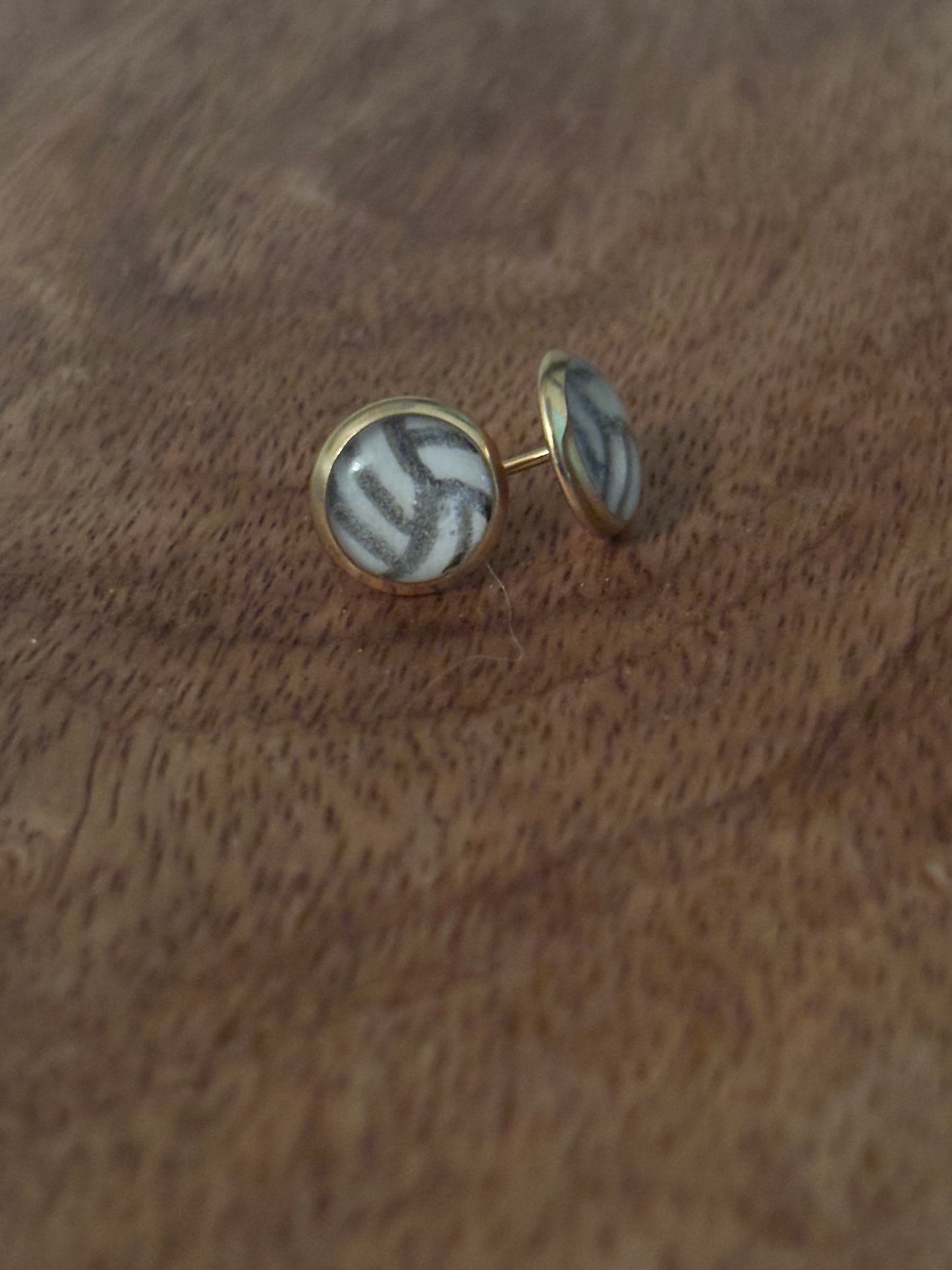 Handmade Volleyball Stud Earrings