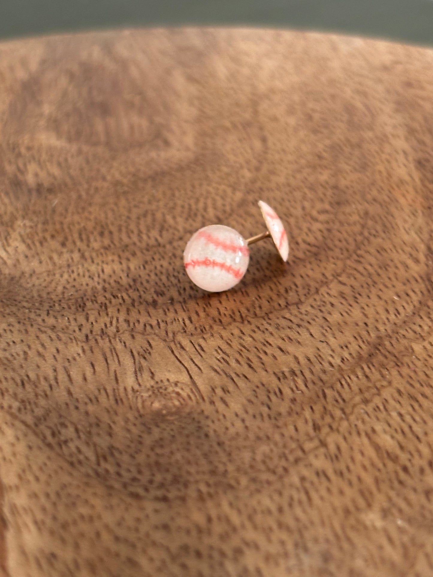 Handmade Baseball or Softball Stud Earrings