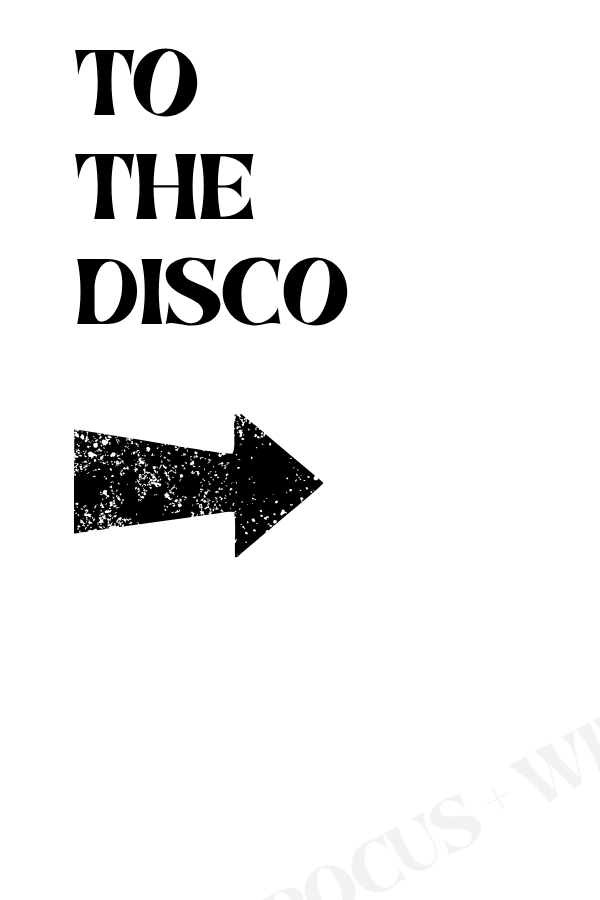 TO THE DISCO Print - White