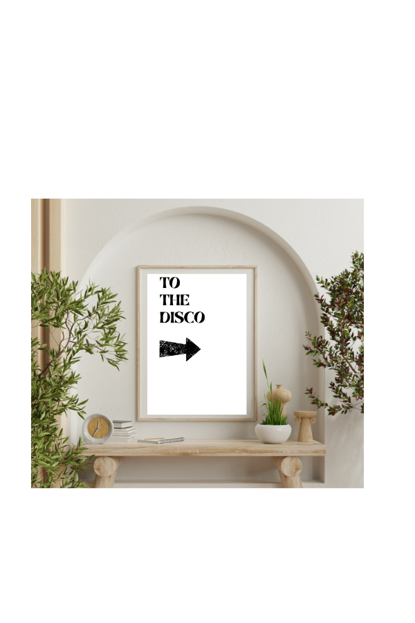 TO THE DISCO Print - White