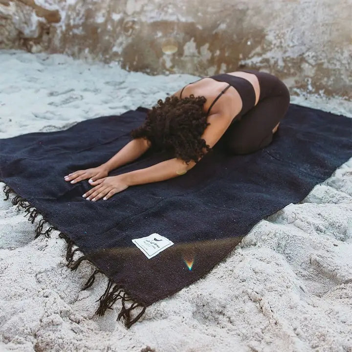 Handwoven Throw Blanket, Blue