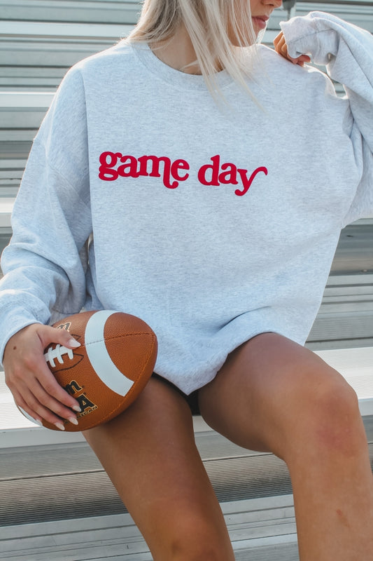 Game Day Crewneck Sweatshirt - Red
