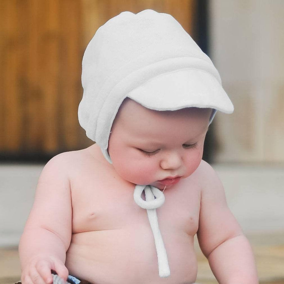 White Fleece Sun Hat