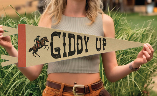 Giddy Up Felt Pennant