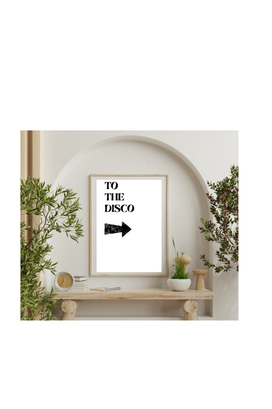 TO THE DISCO Print - White