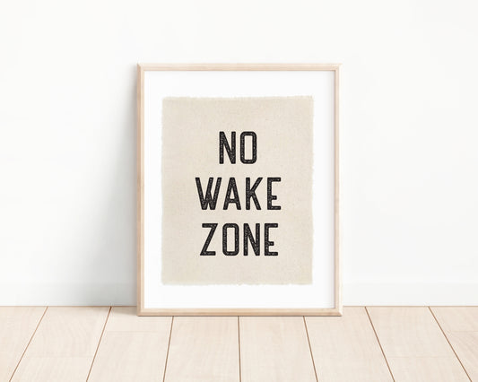 No Wake Zone Canvas Banner Print