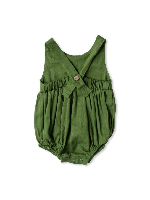 Green Pocket Baby Romper